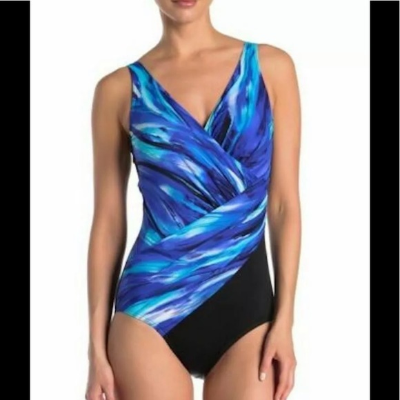 Miraclesuit Breakers Colorblock One-Piece Swimsuit - Picture 1 of 6
